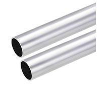 sourcing map 6063 Aluminum Round Tube, 30mm OD 27mm Inner Dia 300mm Length Seamless Straight Tubing 2 Pcs