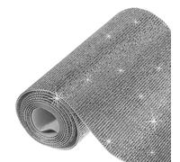 sourcing map 60750 Pcs Bling Crystal Rhinestone Sheet Self-Adhesive Rhinestone Diamond Gems Sticker 59 x 7.9 Inch DIY Car Decoration Sticker for DIY Car Phone Clothing Craft Grey