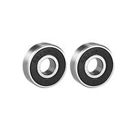sourcing map 607RS Deep Groove Ball Bearing Single Sealed 160017, 7mm x 19mm x 6mm Chrome Steel Bearings (Pack of 2)