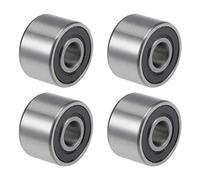 sourcing map 608-14-2RS Deep Groove Ball Bearings 8mm Inner Dia 22mm OD 14mm Bore Double Sealed Chrome Steel Z2 4pcs