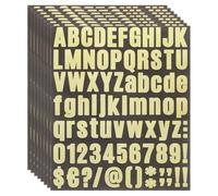 sourcing map 608Pcs 8Sheets Glitter Letter Stickers, Self-Adhesive Alphabet Sticker Letter Number Decal Kit Symbols Alphabet Decals for Crafts Scrapbooking Classroom Decor, Gold Bold