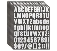 sourcing map 608Pcs 8Sheets Glitter Letter Stickers, Self-Adhesive Alphabet Sticker Letter Number Decal Kit Symbols Alphabet Decals for Crafts Scrapbooking Classroom Decor, Silver Bold