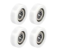 sourcing map 608ZZ Ball Bearing Guide Pulley Roller Round Wheel 8x30x10mm Double Metal Shielded (GCr15) Chrome Steel Bearings 4pcs