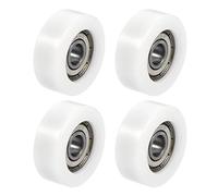 sourcing map 608ZZ Ball Bearing Guide Pulley Roller Round Wheel 8x32x12mm Double Metal Shielded (GCr15) Chrome Steel Bearings 4pcs