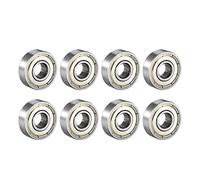 sourcing map 608ZZ Deep Groove Ball Bearing Double Shield 608-2Z 80018 8mm x 22mm x 7mm High Carbon Steel Z1 Bearings (Pack of 8)