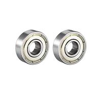 sourcing map 608ZZ Deep Groove Ball Bearing Double Shield 8mm x 22mm x 7mm High Carbon Steel Z1 Bearings 2pcs