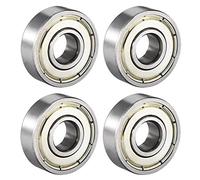 sourcing map 608ZZ Deep Groove Ball Bearing Double Shield 8mm x 22mm x 7mm High Carbon Steel Z1 Bearings 4pcs
