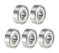 sourcing map 608ZZ Deep Groove Ball Bearings 8mm x 22mm x 7mm Double Shielded Chrome Steel P5(ABEC5) 5pcs