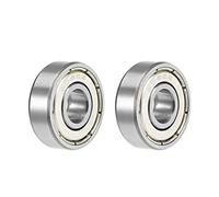 sourcing map 608ZZ Deep Groove Ball Bearings 8mm x 22mm x 7mm Double Shielded Chrome Steel Z2 2pcs