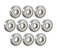 sourcing map 609ZZ Deep Groove Ball Bearing Double Shield 609-2Z 80019 9mm x 24mm x 7mm High Carbon Steel Z1 Bearings (Pack of 10)