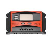 sourcing map 60A MPPT Solar Charge Controller Solar Panel Charger 12V 24V Auto Adaptation Intelligent Regulator with LCD Display Dual USB Port Timer Setting