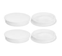 sourcing map 60mm/2.36" Plastic Hole Plugs, 4Pcs Flush Type Panel Round Snap in Fastener Knockout Locking Plugs for Furniture Insert End Caps Panels, White
