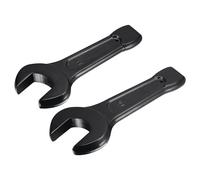 sourcing map 60mm 55mm Single Open End Spanner, High Carbon Steel Single Open Wrench Single Head Wrench Hand Tool for Mechanical Automotive Repair, Black