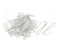 sourcing map 60mm Long Short Hook Shanks Single Prong Curtain Drape Hooks for Window Curtain, Door Curtain and Shower Curtain 20 Pcs