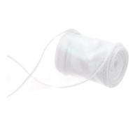 sourcing map 60mm Wide Sparkly Sheer Wired Organza Ribbon Pastel Shimmer Iridescent Chiffon Ribbons 4.6m White for Gift Wrapping Bouquet Wedding Bows