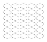 sourcing map 60Pcs 14mm Double Loops Split Rings, Round Jump Ring Connector, Small Nickel Plated Small Key Chain Ring Part for DIY Crafts Making, Silver