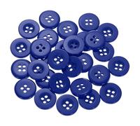 sourcing map 60pcs 24L Sewing Buttons 5/8"(15mm) Resin Round Flat 4-Hole Craft Replacement Buttons for Sewing Clothing and DIY, Blue