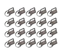 sourcing map 60Pcs 26mm/ 1-inch Key Fob Hardware with Keychain Ring for Bag Webbing Wristlets, Lanyards, Dark Nickel