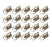 sourcing map 60Pcs 26mm/ 1-inch Key Fob Hardware with Keychain Ring for Bag Webbing Wristlets, Lanyards, Dark Bronze