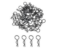 sourcing map 60pcs 30-Degree Angle RC Body Clips Bent Springy R Pins 25x1.4x10mm for All 1/8 1/10 Scale Model RC Car Crawler Truck,Shell Replacement Parts(Black)