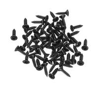 sourcing map 60pcs 3MM Electric Guitar Bass Pickguard Screws Scratch Plate Mounting Screw for SQ TL Guitar, Black