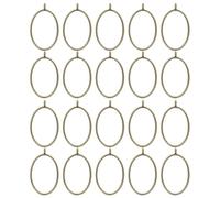 sourcing map 60Pcs Alloy Open Bezel Pendants, Ellipse Hollow Frame Pendant Geometric Open Back Frame Pendant for Resin Jewelry Making Earrings Necklace Bracelet DIY, Bronze
