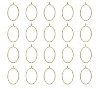 sourcing map 60Pcs Alloy Open Bezel Pendants, Ellipse Hollow Frame Pendant Geometric Open Back Frame Pendant for Resin Jewelry Making Earrings Necklace Bracelet DIY, Gold Tone
