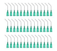sourcing map 60pcs Blunt Tip Dispensing Needles 18G 1" Bent Needle with Luer Green