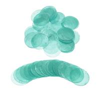 sourcing map 60Pcs Capiz Shells 2" Round Natural Shells with 2 Holes for Seashell Wind Chimes Curtain Shell Garland DIY Craft Wedding Home, Peacock Blue