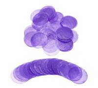 sourcing map 60Pcs Capiz Shells 2" Round Natural Shells with 2 Holes for Seashell Wind Chimes Curtain Shell Garland DIY Craft Wedding Home, Purple