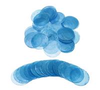 sourcing map 60Pcs Capiz Shells 2" Round Natural Shells with 2 Holes for Seashell Wind Chimes Curtain Shell Garland DIY Craft Wedding Home, Dark Blue