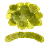 sourcing map 60Pcs Capiz Shells, 5cm/2" Round Natural Shells with 2 Holes for Seashell Wind Chimes Curtain Shell Garland DIY Jewelry Craft Wedding Home Decoration, Grass Green