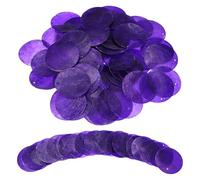 sourcing map 60Pcs Capiz Shells, 5cm/2" Round Natural Shells with 2 Holes for Seashell Wind Chimes Curtain Shell Garland DIY Jewelry Craft Wedding Home Decoration, Dark Purple