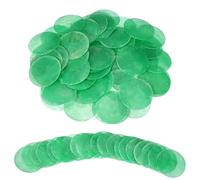 sourcing map 60Pcs Capiz Shells, 5cm/2" Round Natural Shells with 2 Holes for Seashell Wind Chimes Curtain Shell Garland DIY Jewelry Craft Wedding Home Decoration, Emerald Green