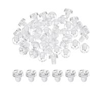 sourcing map 60Pcs Clear Acrylic Screws, M4x4mm PC Plastic Phillips Round Head Screw Metric Coarse Thread Bolts for Machine Accessories, Transparent