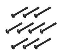 sourcing map 60PCS Computer Case Fan Screws 1.18"L PC Reducing Vibration Screws Housing Radiator Screws for Fans Cooling Components, Round Nail Head, Black