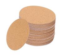 sourcing map 60pcs Cork Coasters for Drink, 4 Inch Round Drink Coaster Absorbent Coffee Coaster for Wine Glasses Cups Mugs Home Tabletop Decoration