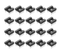 sourcing map 60Pcs DIP IC Chip Socket Adapter 7.62mm Row Pitch Round 8 Pin IC Assortment Kit 2.54mm/0.1" Pitch for Breadboard Project, PCB Board Design