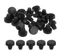 sourcing map 60Pcs Glass Table Top Bumpers with Stem, Black Rubber Push in Bumpers for 6mm/0.24" Hole, PVC Rubber Grippers Table Spacers for Table Furniture Cabinet