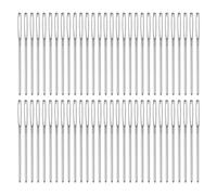 sourcing map 60Pcs Large Eye Blunt Needles 2.36" Tapestry Needle Yarn Sewing Knitting Weaving Needle Stainless Steel for Crochet Projects