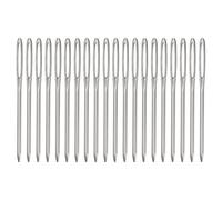 sourcing map 60Pcs Large Eye Blunt Sewing Needles 2.36" Knitting Needle Stainless Steel Stitching Large Eye Embroidery for Hand Sewing Leather Quilting Crochet, Silver