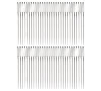 sourcing map 60Pcs Large Eye Needles 1.65" Stitching Needle Hand Sewing Embroidery Needle Stainless Steel for Leather Cross Stitch