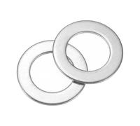 sourcing map 60Pcs M14 304 Stainless Steel Flat Washers Plain Washer 14mm ID 20mm OD 1mm Thick Flat Spacers for Screws Bolts Garden Faucet Plumbing Repair, Silver