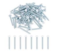 sourcing map 60Pcs M4 x 45mm White Pan Head Self Tapping Screws, Galvanized Carbon Steel Self Drilling Screws for Metal Sheet Metal Screw, Silver