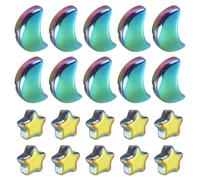 Sourcing Map 60Pcs Multicolor Acrylic Star Moon Shaped Beads for Craft DIY