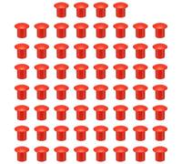 sourcing map 60Pcs Mushroom Rebar End Caps, Plastic Rebar Safety Cap Fit 0.31-0.71 Inch for Building Construction Protection Stakes, Gardening Pile, Home Fencing, Red