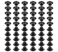 sourcing map 60pcs Pegboard Hook Locks, Pegs Board Plugs Shelf Hook Stopper Clips Fits 1/4 Inch Pegboard Hooks for Stopping Hooks from Falling Off(Black)