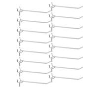 sourcing map 60pcs Pegboard Shelving Hooks 6" Stainless Steel Peg Board Display Hook Hanging Holders Wall Mount Organize Tools for Workbench Garage Kitchen Store, Silver