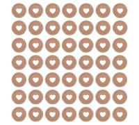 sourcing map 60Pcs Plastic Book Binding Discs, 24mm Heart Discbound Expansion Discs Binder Ring for DIY Notebooks Planner Accessories, Brown
