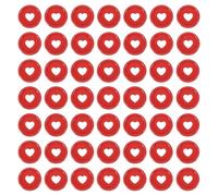 sourcing map 60Pcs Plastic Book Binding Discs, 24mm Heart Discbound Expansion Discs Binder Ring for DIY Notebooks Planner Accessories, Wine Red